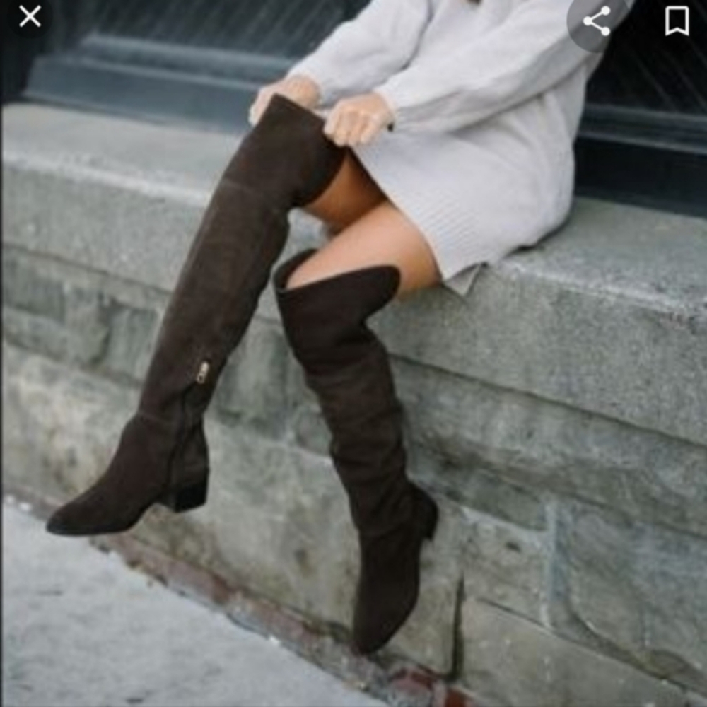 NWOT Coach OTK Boots, 9, Chestnut Brown